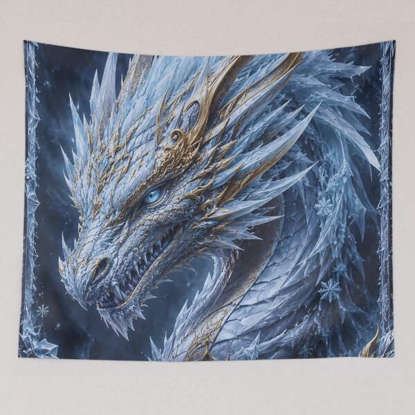 Item preview, Dragon of the North | Ice Dragon Fantasy Art designed and sold by IGLCreative.