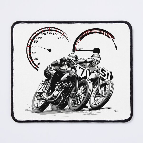 Item preview, Indian Scout Classic Motorcycle Flat Track Monochrome Speedometer Art designed and sold by EdGraphy.