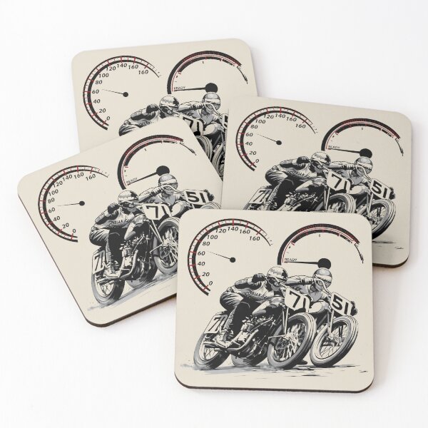 Item preview, Indian Scout Classic Motorcycle Flat Track Monochrome Speedometer Art designed and sold by EdGraphy.