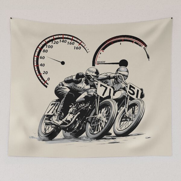 Item preview, Indian Scout Classic Motorcycle Flat Track Monochrome Speedometer Art designed and sold by EdGraphy.