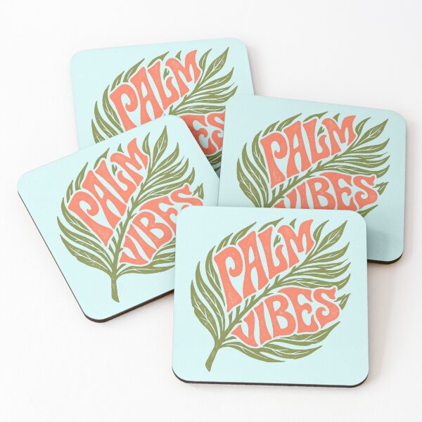 Item preview, Palm Vibes – Groovy Coastal Words designed and sold by Sea Gem.