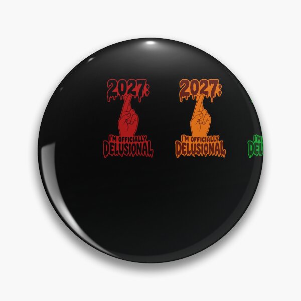 Item preview, Sticker Pack 2027: I'm Officially Delusional — Edgy Gothic New Year Art designed and sold by MalisoStickers.