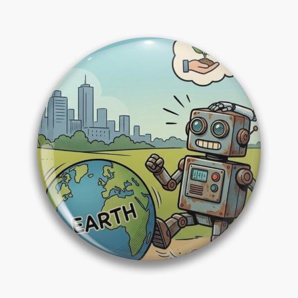 Item preview, World Environment Day Robots Protect Earth designed and sold by sabarinath3421.