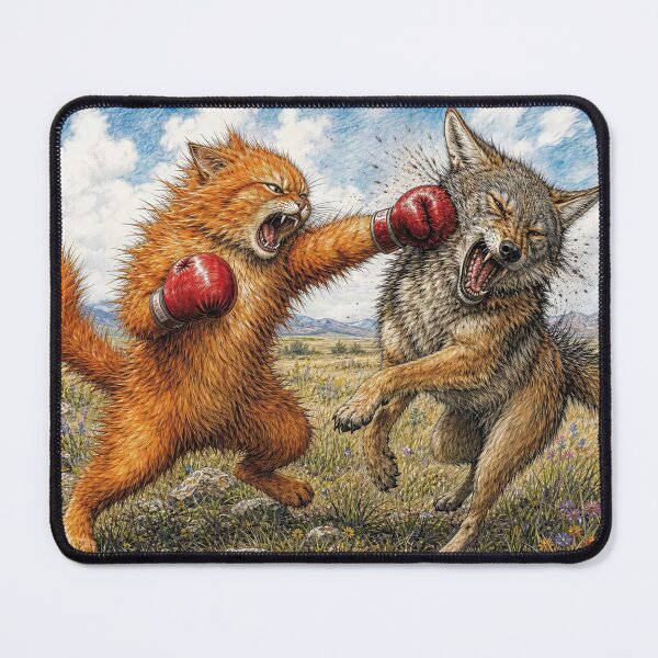 Item preview, Cat vs Coyote designed and sold by zzsuzsa.