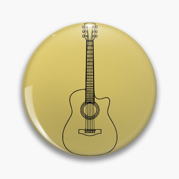 Item preview, Minimalist Acoustic Guitar Music Is Life Line Art designed and sold by Nikola Dio.