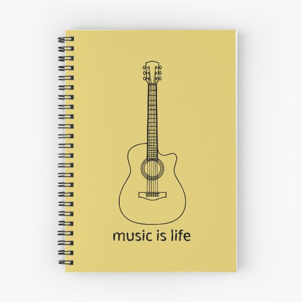 Item preview, Minimalist Acoustic Guitar Music Is Life Line Art designed and sold by Nikola Dio.