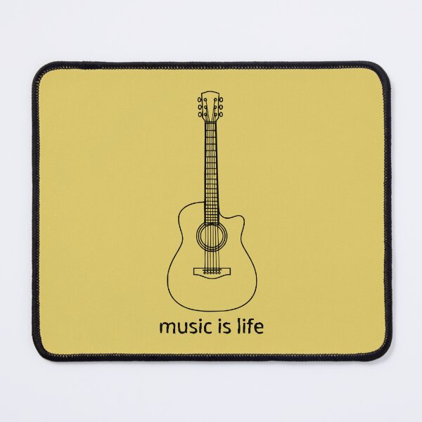Item preview, Minimalist Acoustic Guitar Music Is Life Line Art designed and sold by Nikola Dio.