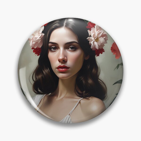 Item preview, Woman with flowers wall art print designed and sold by MK26Designs.