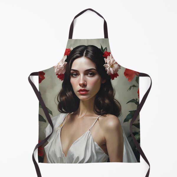 Item preview, Woman with flowers wall art print designed and sold by MK26Designs.