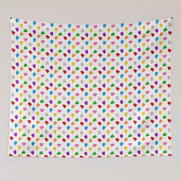 Item preview, Colourful Hearts Love Pattern Design - White  designed and sold by PatternTitan.