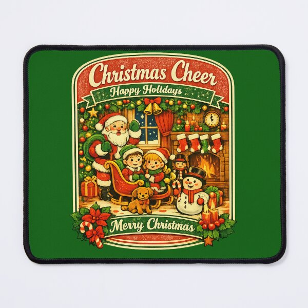 Item preview, Christmas Cheer Santa And Snowman Retro Holiday Aesthetic designed and sold by Log77.