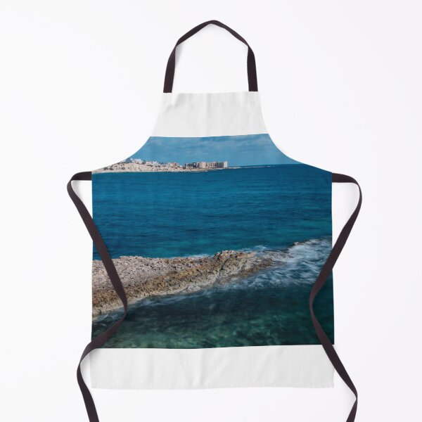 Item preview, Rocky Coastline With Waves Crashing on Shoreline and Clear Blue Sea designed and sold by Nmallia.
