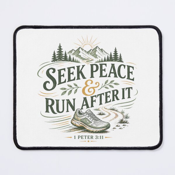 Item preview, Seek Peace and Run After It Christian Running Faith Design 1 Peter 3:11 designed and sold by SoulThread Studio.