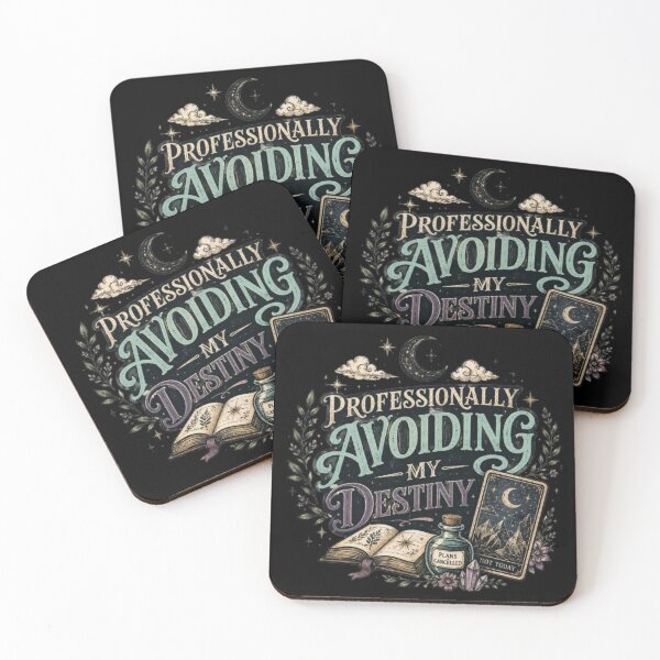 Item preview, Professionally Avoiding My Destiny – Vintage Tarot Fantasy Typography Design designed and sold by Moonwoven Studio.