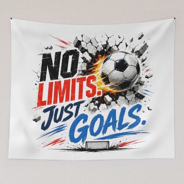 Item preview, no limits just goals soccer, no limits just goals football, soccer motivational shirt, football motivational shirt, soccer quote shirt designed and sold by TrueArtVibes.