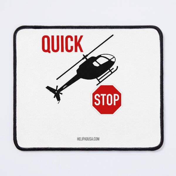 Item preview, Quick Stop - Funny Helicopter Pilot Emergency Procedure T-Shirt designed and sold by helipadusa.