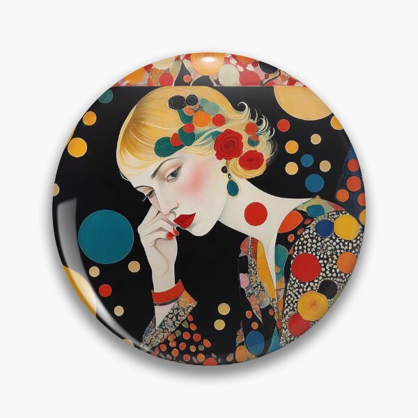 Item preview, Polka Dot Woman Portrait Clipart Art Deco Fashion Illustration 2 designed and sold by Beyond The Canvas.