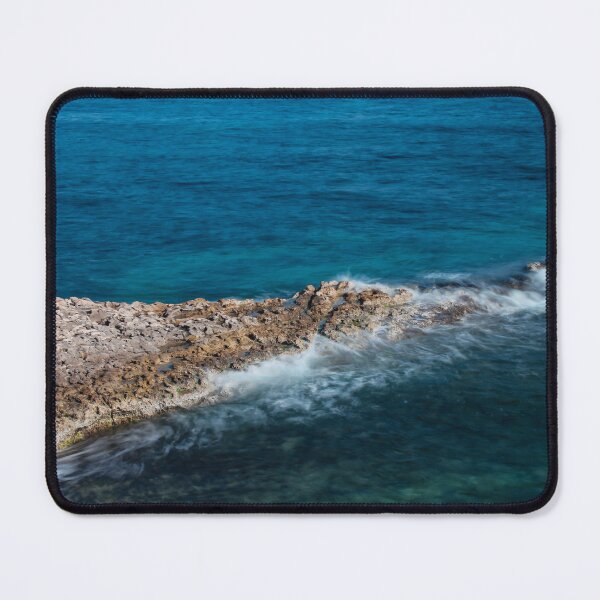 Item preview, Rocky Coastline With Waves Crashing on Shoreline and Clear Blue Sea designed and sold by Nmallia.