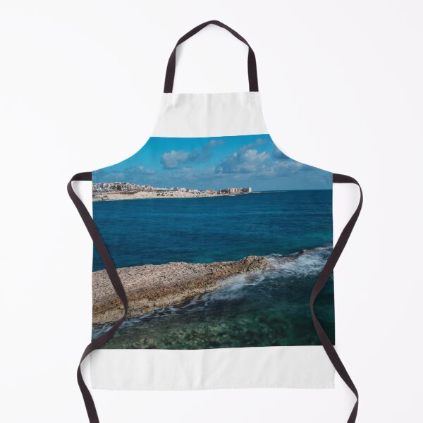 Item preview, Rocky Coastline With Waves Crashing on Shoreline and Clear Blue Sea designed and sold by Nmallia.