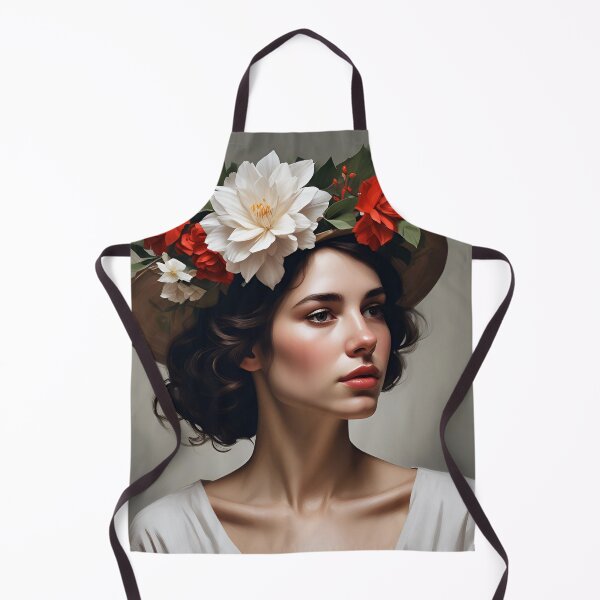 Item preview, Woman with flowers wall art print designed and sold by MK26Designs.