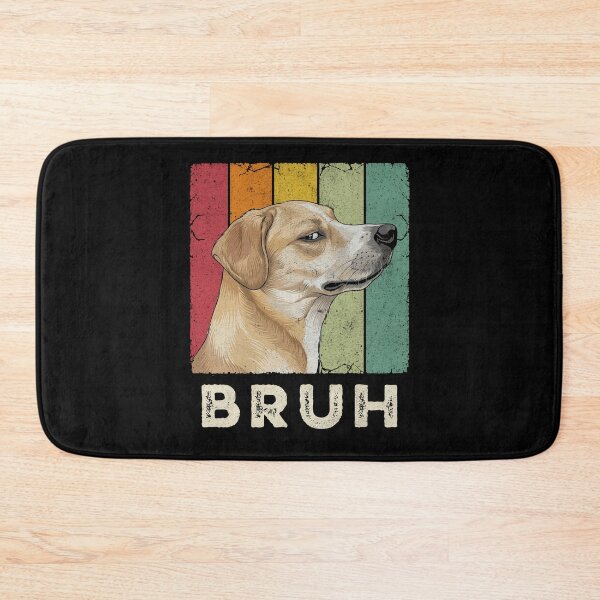 Item preview, Bruh Dog Vintage Retro Striped Canine Meme designed and sold by d247.