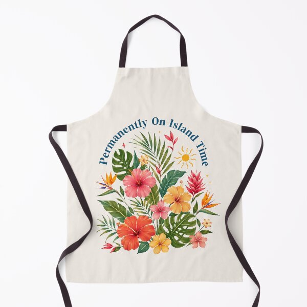 Item preview, Permanently on Island Time | Tropical Beach Lifestyle Illustration designed and sold by Islabonita..