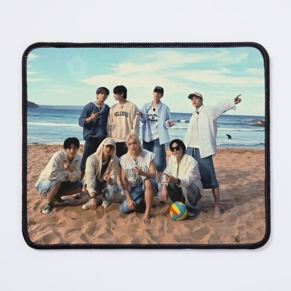 Item preview, Stray Kids summer blue group picture DIVINE You make stray kids STAY SKZ SKZOO kpop bang chan lee know changbin hyunjin han felix seungmin IN 5 star world tour poster designed and sold by Kpop-Noona.
