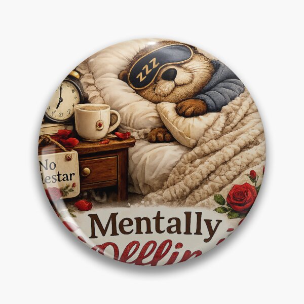 Item preview, Mentally Offline – Cozy Otter Sleep Mode Illustration designed and sold by Naturalite19.