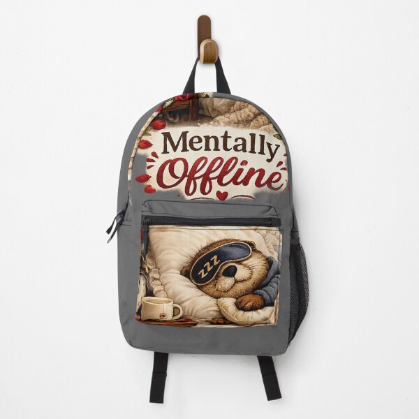 Item preview, Mentally Offline – Cozy Otter Sleep Mode Illustration designed and sold by Naturalite19.