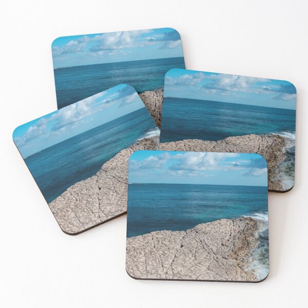 Item preview, Rocky Coastline With Waves Crashing on Shoreline and Clear Blue Sea designed and sold by Nmallia.