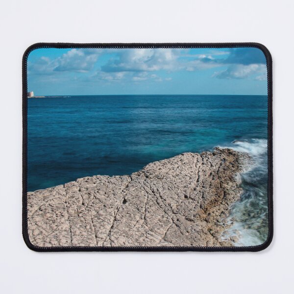 Item preview, Rocky Coastline With Waves Crashing on Shoreline and Clear Blue Sea designed and sold by Nmallia.