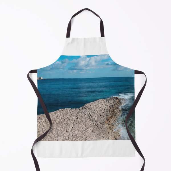Item preview, Rocky Coastline With Waves Crashing on Shoreline and Clear Blue Sea designed and sold by Nmallia.