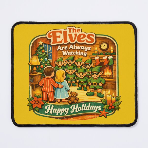 Item preview, The Elves Are Always Watching Funny Christmas Retro designed and sold by Log77.