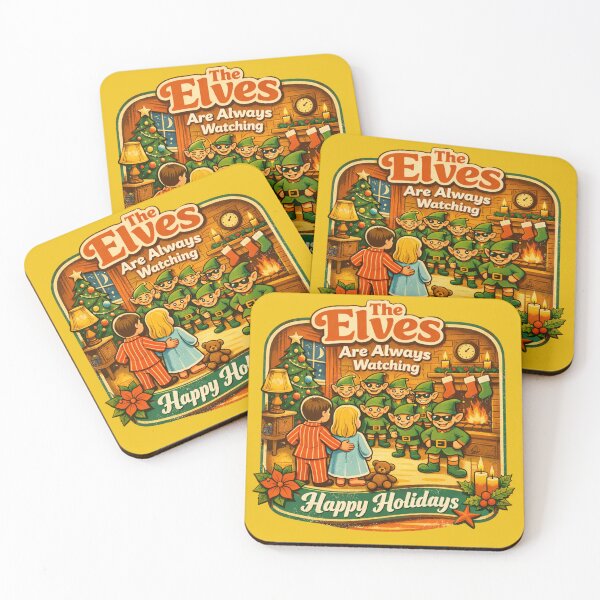 Item preview, The Elves Are Always Watching Funny Christmas Retro designed and sold by Log77.