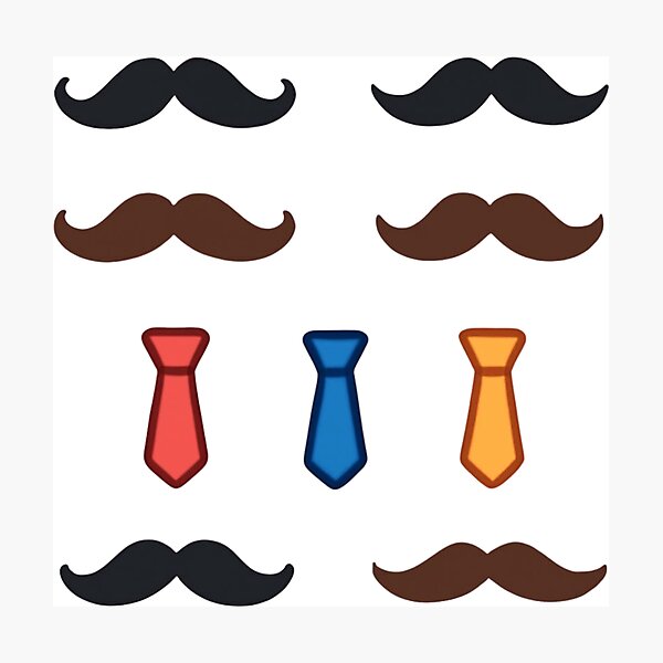 Item preview, Father's Day Mustache and Tie Pattern | Classic Dad Seamless Design designed and sold by lavanya11.