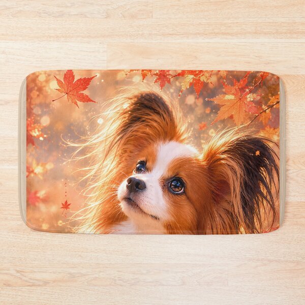 Item preview,  Autumn Glow Papillon Dog Art  designed and sold by ManJiangHong.