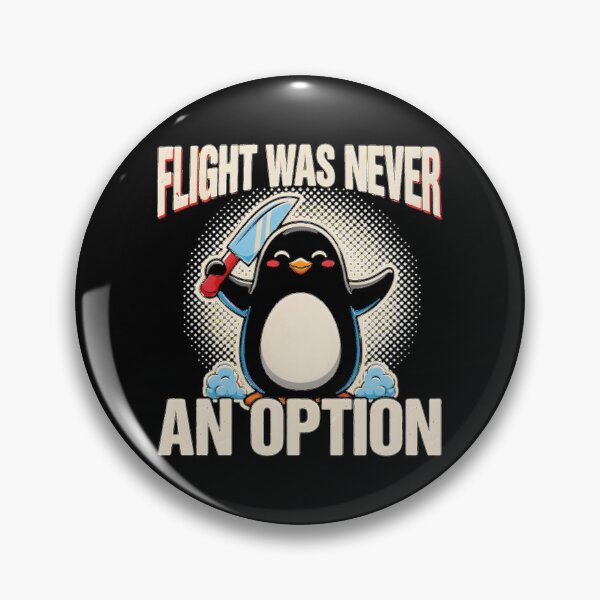 Item preview, Flight Was Never an Option Funny Penguin Dark Humor Knife for Penguin Lovers designed and sold by Redgiant87x.