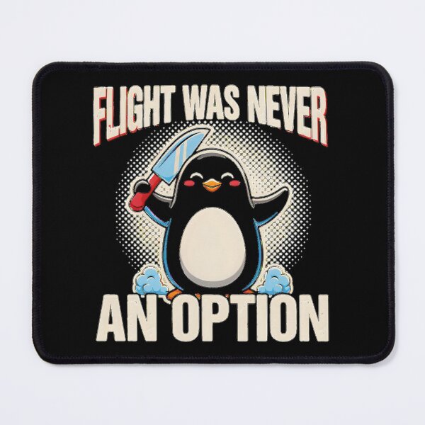 Item preview, Flight Was Never an Option Funny Penguin Dark Humor Knife for Penguin Lovers designed and sold by Redgiant87x.