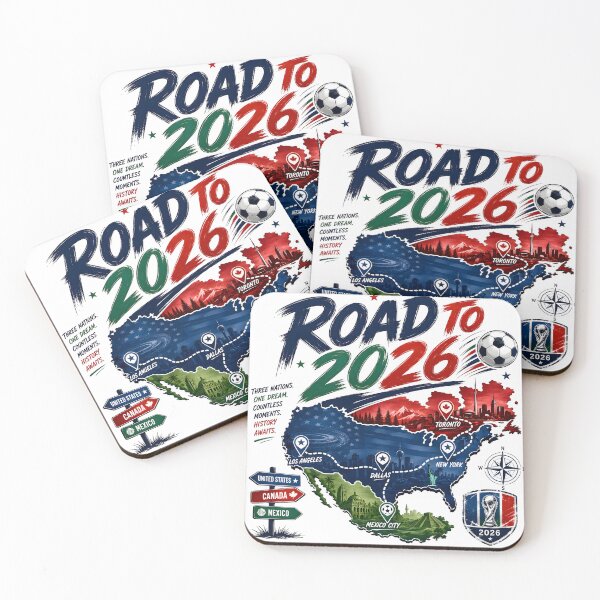 Item preview, Road To 2026 Football Adventure | Three Nations One Dream Soccer Fan Design designed and sold by TrueArtVibes.