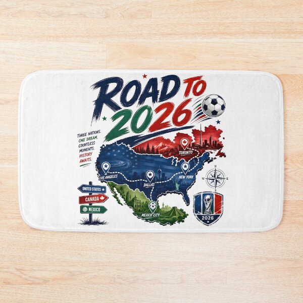 Item preview, Road To 2026 Football Adventure | Three Nations One Dream Soccer Fan Design designed and sold by TrueArtVibes.