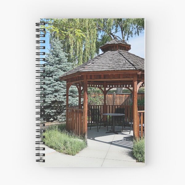 Item preview, Encantador cenador de madera en un jardín. designed and sold by Kevin Miller Photography.