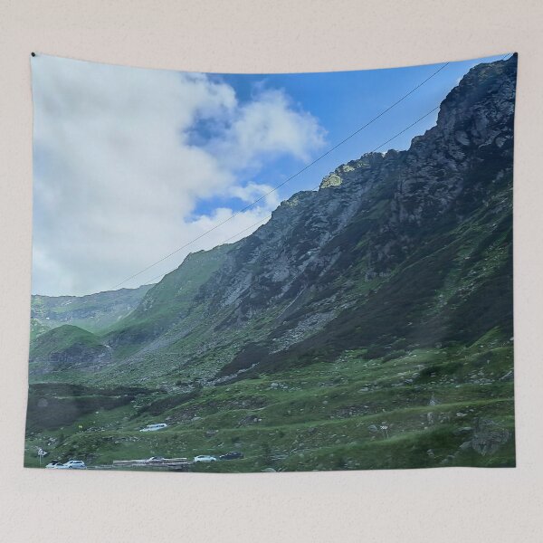 Item preview, Transfagarasan Mountain Road Romania – Scenic Alpine Highway Landscape Art Print designed and sold by MSMPrintDesign.