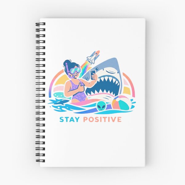 Item preview, Funny Shark Selfie Stay Positive Shirt designed and sold by Log77.
