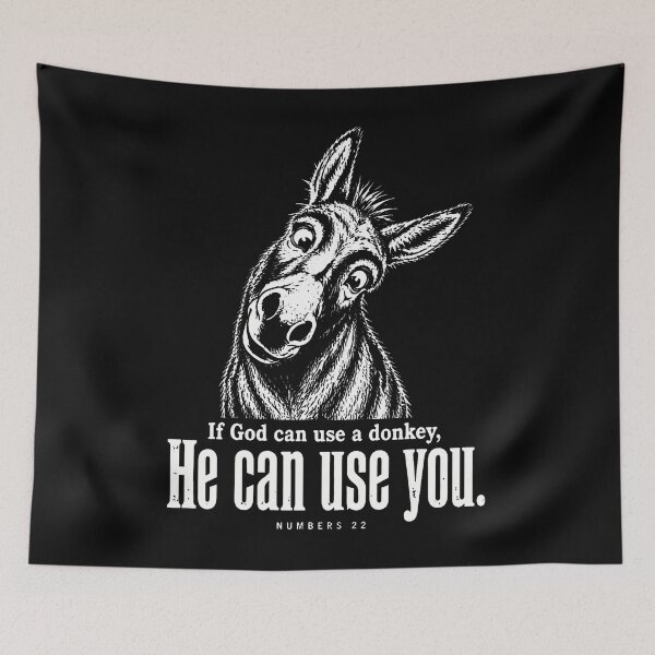 Item preview, If God Can Use A Donkey He Can Use You Christian Bible Verse designed and sold by Fereskabilon.