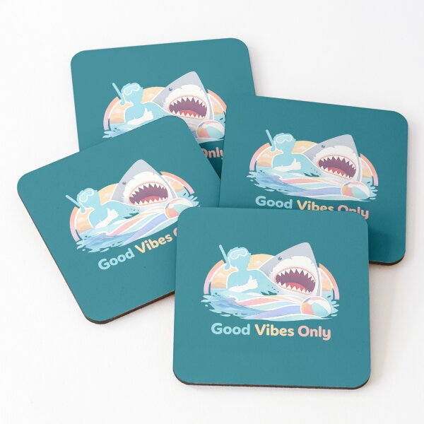Item preview, Funny Shark Good Vibes Only Shirt designed and sold by Log77.