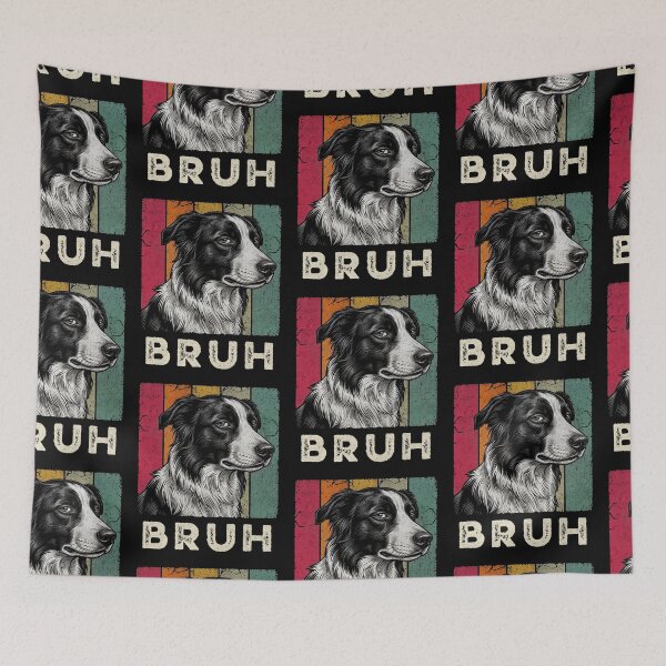 Item preview, Bruh Dog Vintage Retro Distressed Collie Humor designed and sold by d247.