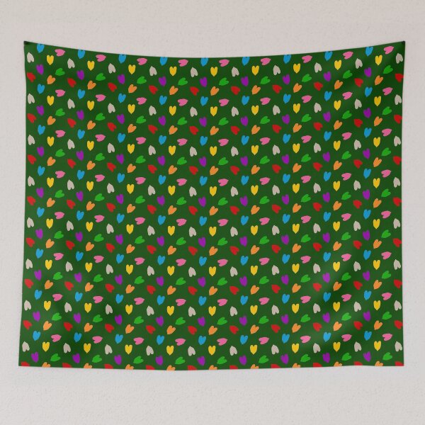 Item preview, Colourful Hearts Love Pattern Design - Green designed and sold by PatternTitan.