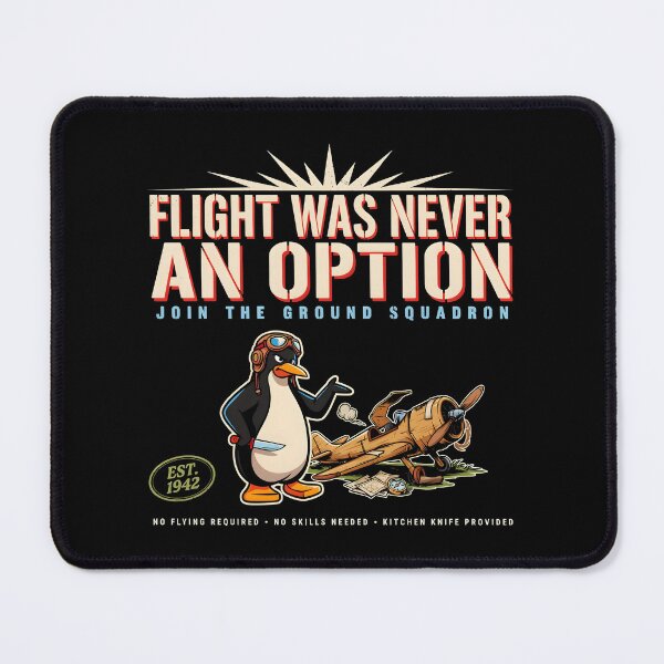 Item preview, Flight Was Never an Option Funny Penguin with Knife Funny Sarcastic designed and sold by Redgiant87x.