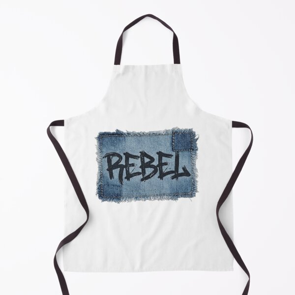 Item preview, Rebel Graffiti Text Denim Jeans Patch designed and sold by GiggleInkTees.