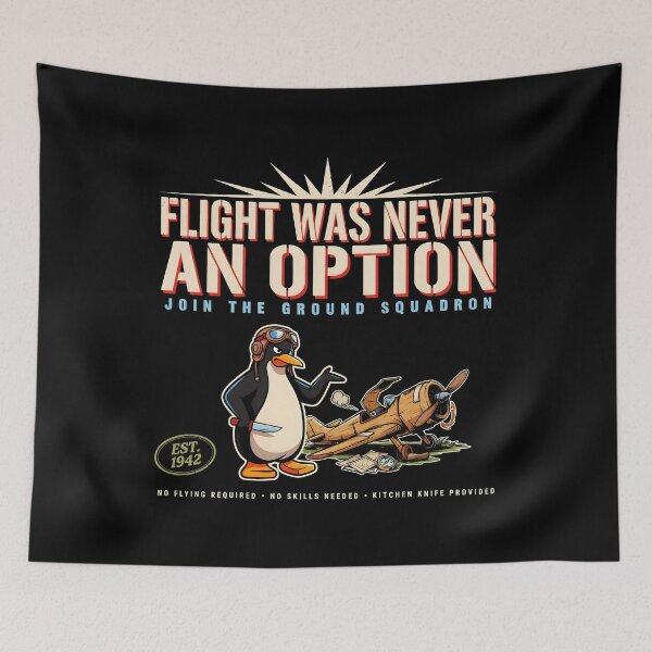 Item preview, Flight Was Never an Option Funny Penguin with Knife Funny Sarcastic designed and sold by Redgiant87x.